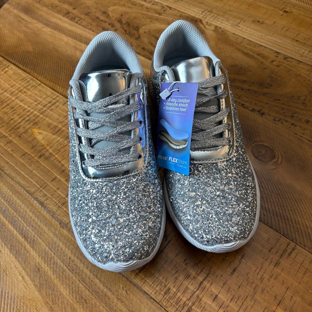 Stylish Silver Women's Athletic Shoes